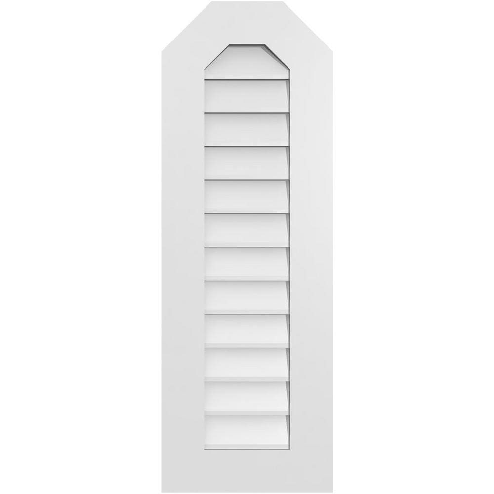 14 in. x 40 in. Octagonal Top Surface Mount PVC Gable Vent: Decorative with Standard Frame price history on PriceWatchPro
