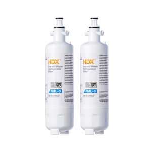 FML-3 Premium Refrigerator Water Filter Replacement Fits LG LT700P (2-Pack)