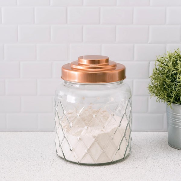 Small Glass Jar with Copper Top
