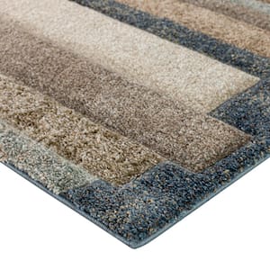 Carmona Abstract Blue 5 ft. 1 in. x 7 ft. 5 in. Area Rug
