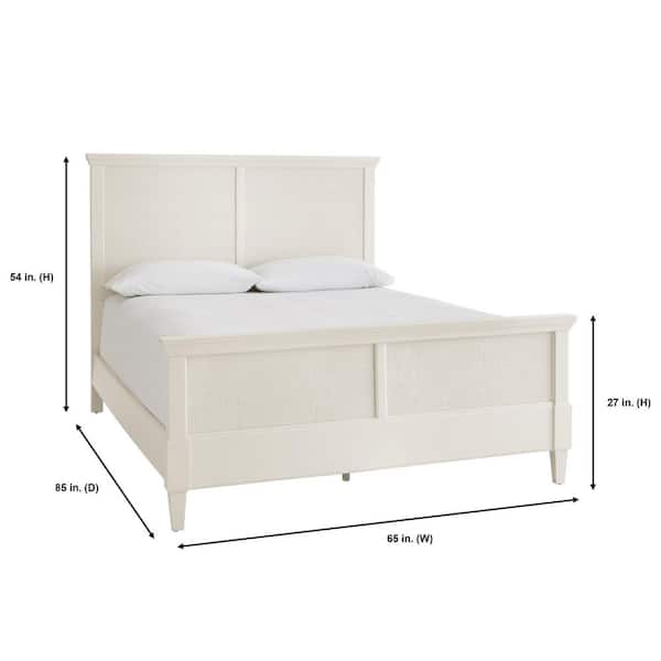 Home Decorators Collection Marsden Ivory Wooden Cane King Bed 81 in. W x 54 in. H 10756 445 The Home Depot