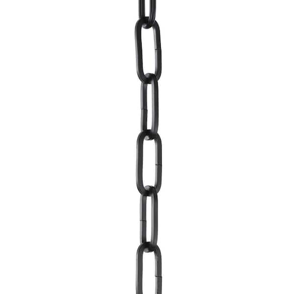 Progress Lighting Accessory Chain - 4 ft. Matte Black 6-Gauge Chain