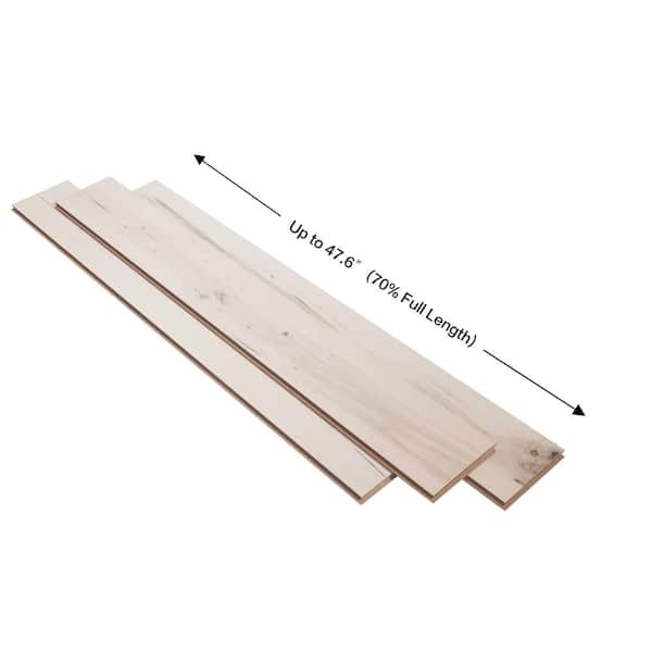 Malibu Wide Plank - Manhattan Maple 3/8 in. T x 6.5 in. W Click Lock Wire Brushed Engineered Hardwood Flooring (23.6 sq. ft./case)