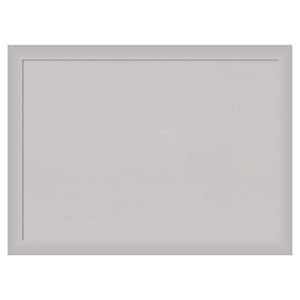 Low Luster Silver Wood Framed Grey Corkboard 31 in. x 23 in Bulletin Board Memo Board