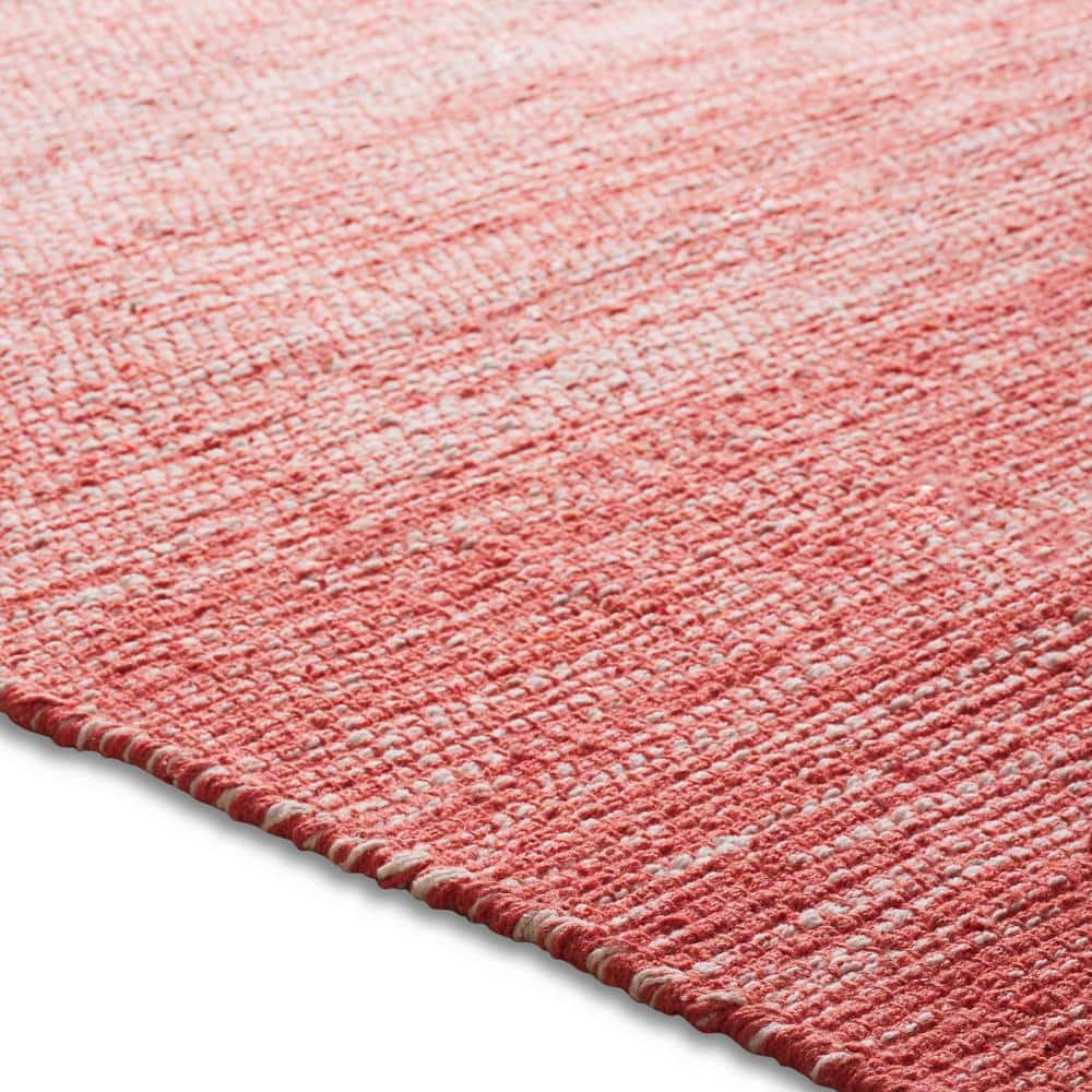 Chesapeake Cotton Ombre Coral Area Rug (7'3" x 9'3")