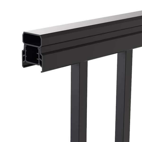 Freedom VersaRail Cambridge 8-ft x 36-in Matte Black Aluminum Deck Stair Rail Kit