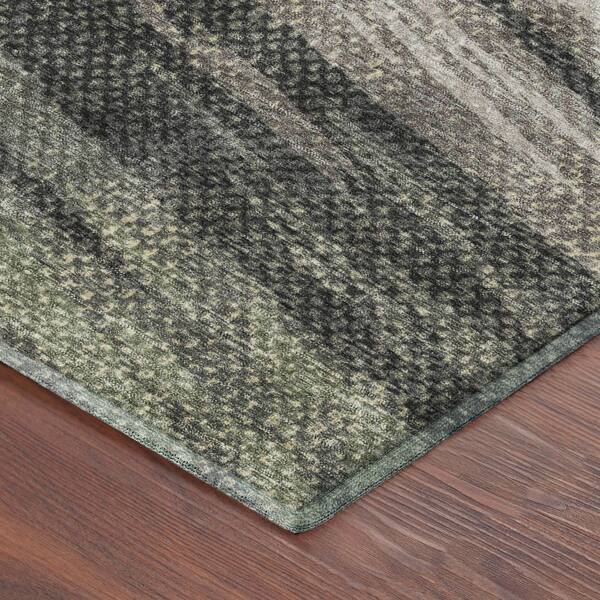 Mayfield Premium Machine Washable Abstract AMF2272 Fern 5 ft. x 7 ft. 6 in. Area Rug
