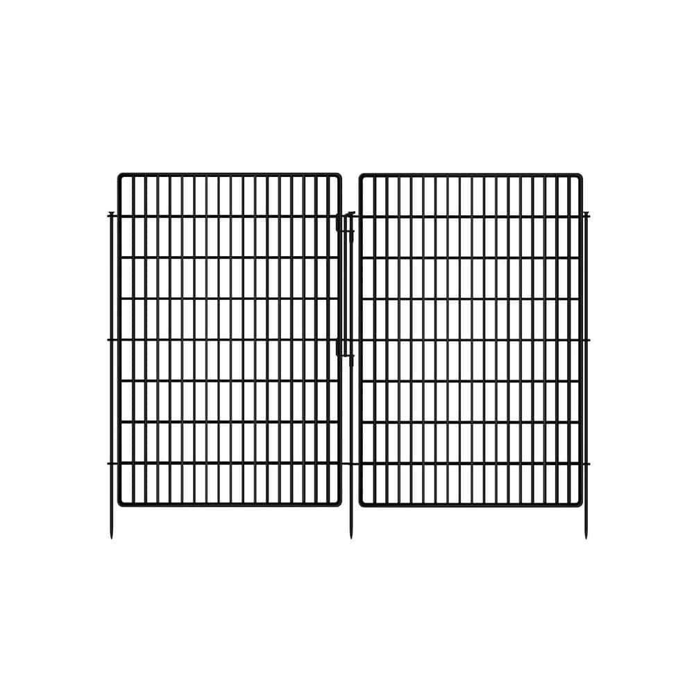 24ft L x 40in H Black Metal No Dig Garden Fence Animal Barrier Decorative Outdoor Dog Fence Rustproof 10-Pack price history on PriceWatchPro