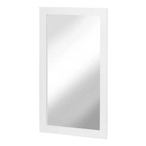 20 in. W x 34 in. H Framed Rectangular Bathroom Vanity Mirror in White