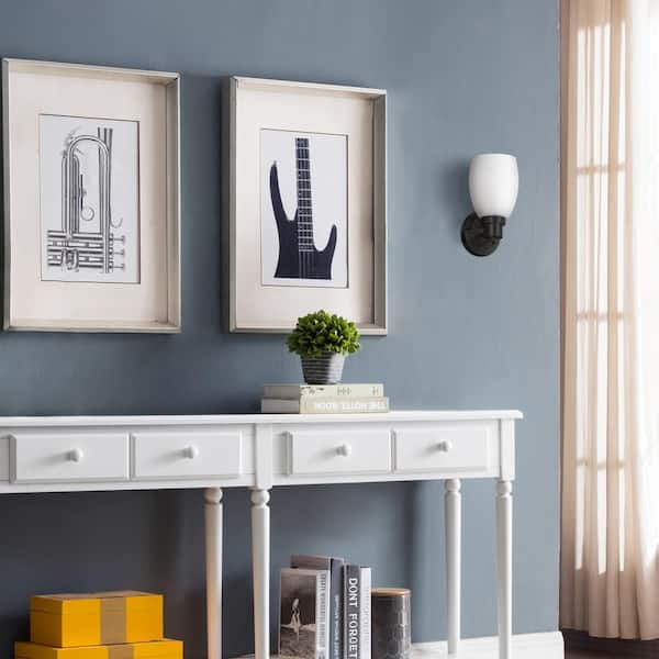 Design House Lydia 1-Light Matte Black Indoor Dimmable Wall Sconce