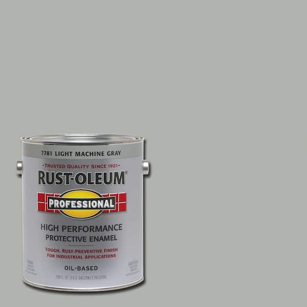 Rust-Oleum Professional 1 gal. High Performance Protective Enamel Gloss Light Machine Gray Oil-Based Interior/Exterior Industrial Paint (2-Pack)