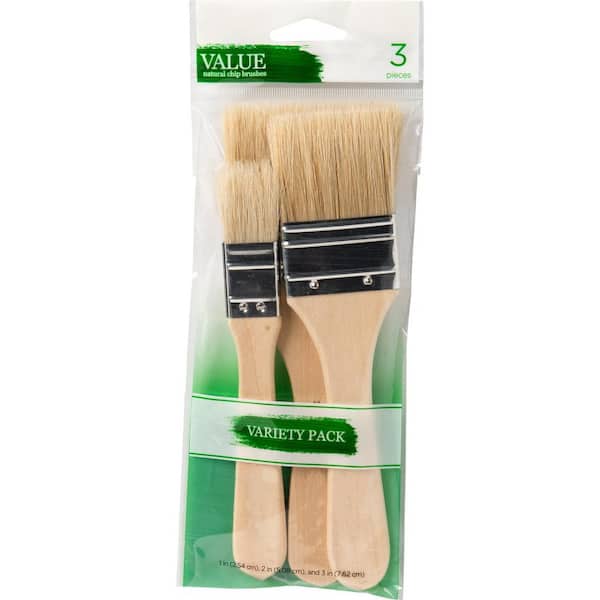 Natural Bristle Flat 3-in. Chip Household Paint Brush for Paint
