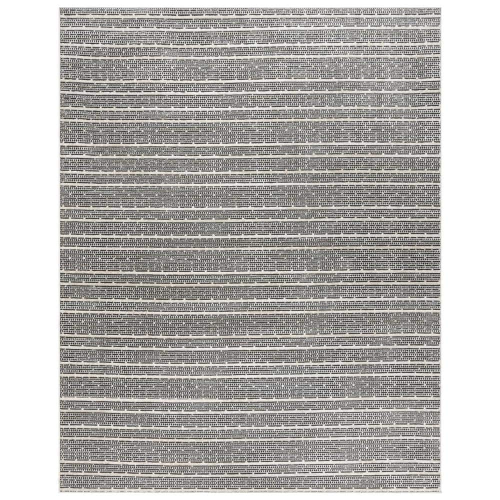 Gertmenian & Sons Missha Dario Beige/Black 9 ft. x 13 ft. Striped High-Low Indoor Area Rug