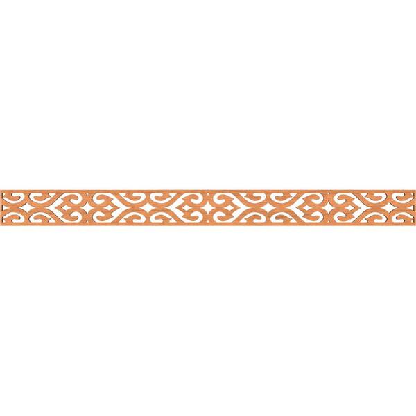 Ekena Millwork Keene Fretwork 0.25 in. D x 46.375 in. W x 4 in. L Cherry Wood Panel Moulding