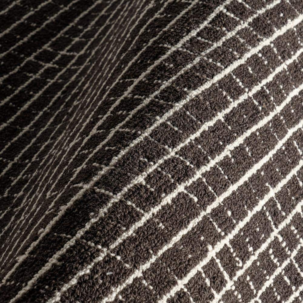 Melrose Charcoal Hand-Tufted Wool Area Rug 3' x 5'