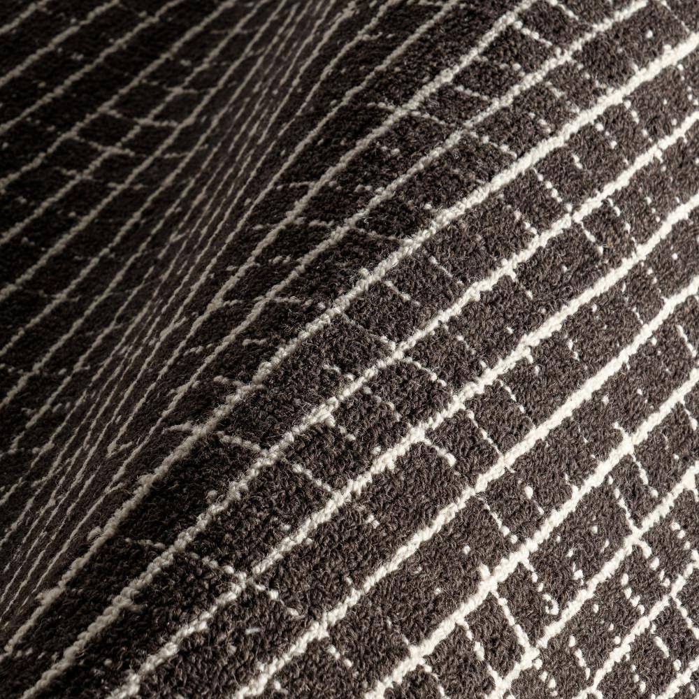 Hand-Tufted Charcoal Wool Rectangular Area Rug, 6' x 9'