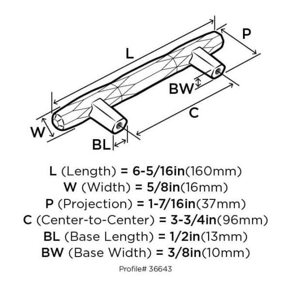 St. Vincent 8" Polished Nickel Bar Pull with Mounting Hardware