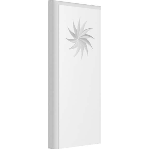 Ekena Millwork 3-1/2 in. W x 7 in. H x-1/2 in. P Standard Foster Spiral Plinth Block With Rounded Edge