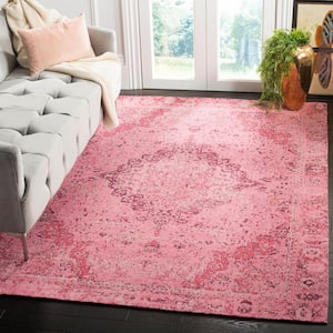 Classic Vintage Fuchsia 5 ft. x 8 ft. Floral Area Rug