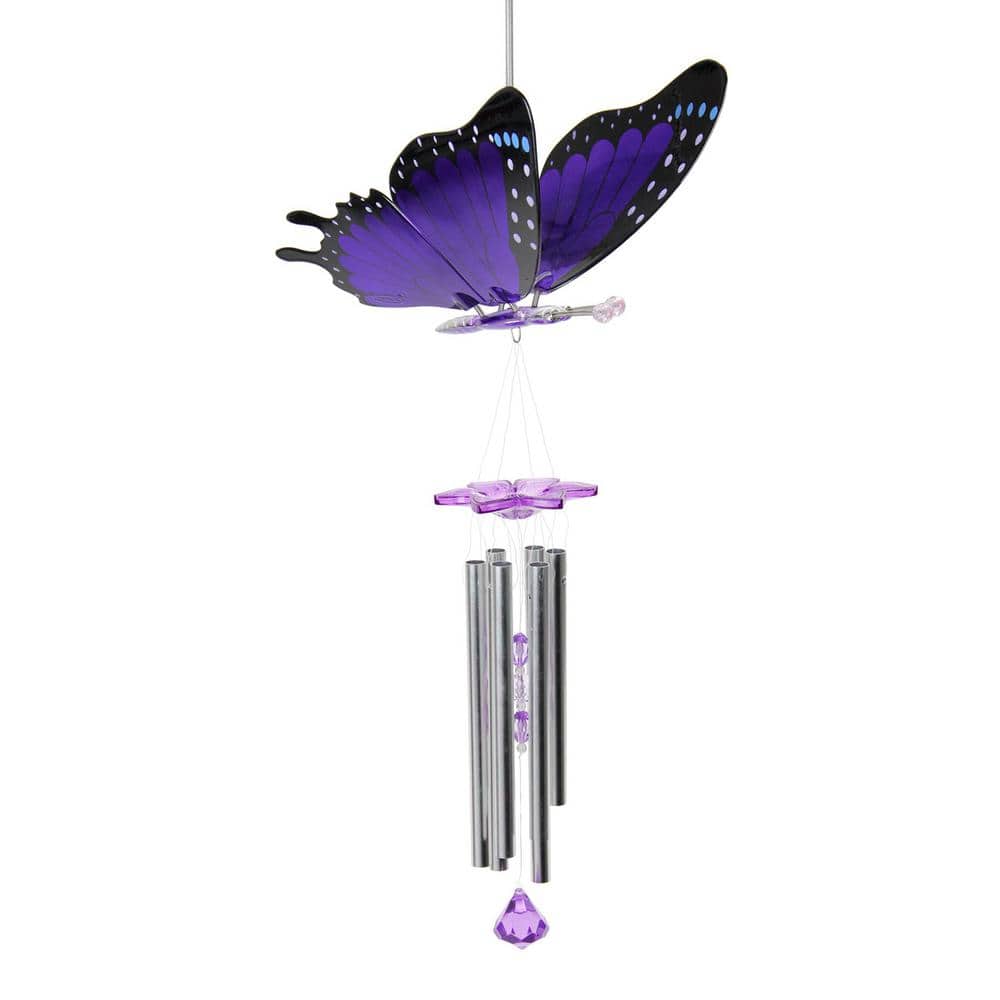 Windy Wings Large Purple Butterfly Windy Wing Wind Chime 40296 The
