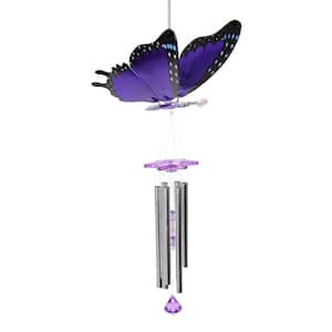 Large Purple Butterfly Windy Wing Wind Chime