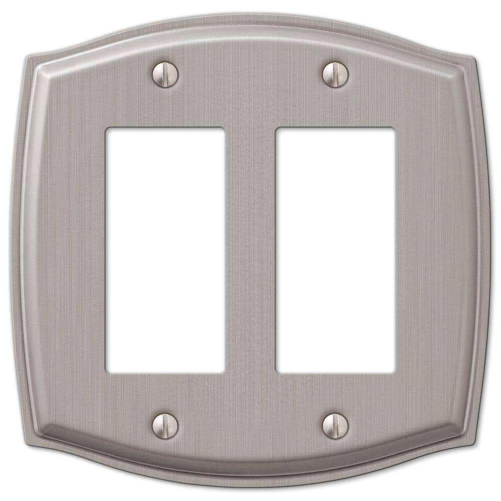 Vineyard 2-Gang Rocker Steel Wall Plate - Brushed Nickel price history on PriceWatchPro