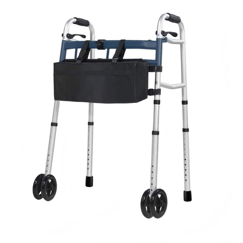 Wudkey Dual Wheel Bariatric Walker for Seniors, Adjustable Narrow
