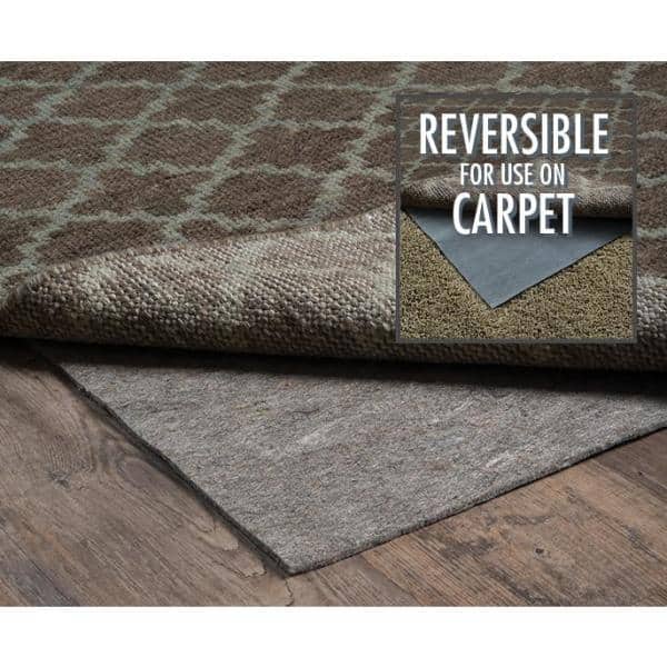 Premium All Surface Gray 10 ft. x 14 ft. Dual Surface Non-Slip 0.18 in. Thickness Rug Pad