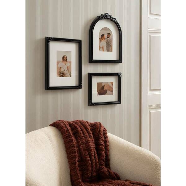 Kate and Laurel Arendahl 3 piece Black Wood Picture Frame Set of 3