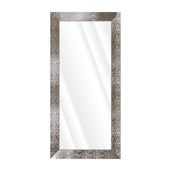 Unbranded Oversized Rectangle Shiny Silver Beveled Glass Contemporary Mirror (64.5 in. H x 30.5 in. W)