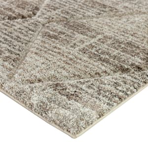 Carmona Abstract Brown 9 ft. 10 in. x 13 ft. 2 in. Area Rug