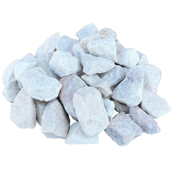 0.4 cu. ft. Large .75 in. to 1.75 in. Premium White Marble Chips (32 Bags/12.8 cu. ft. /Pallet)