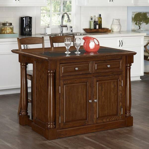 Monarch Oak Kitchen Island With Seating