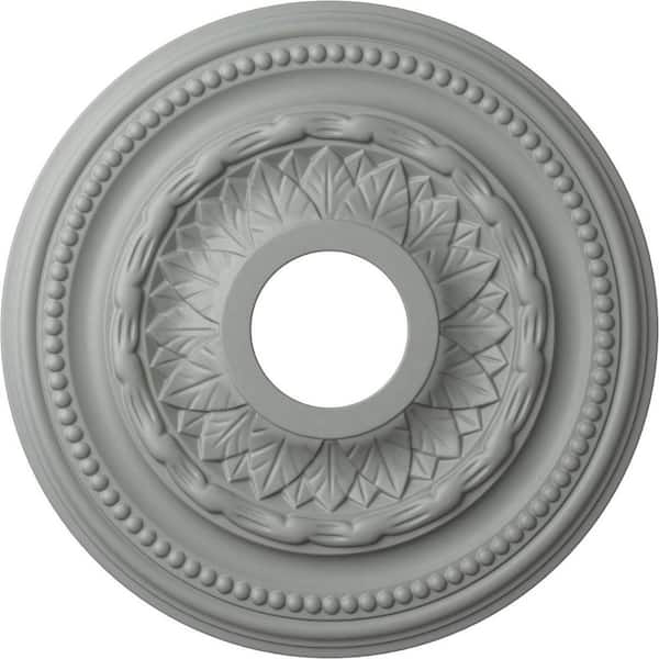 Ekena Millwork 15-3/4" x 3-1/4" I.D. x 1" Galway Urethane Ceiling Medallion (Fits Canopies upto 3-1/4"), Primed White