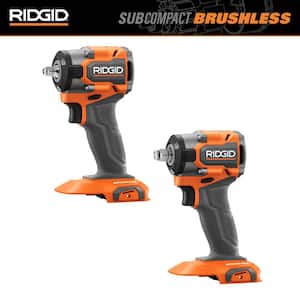 18V SubCompact Brushless Cordless 3/8 in. Impact Wrench and 18V SubCompact Brushless 1/2 in. Impact Wrench (Tools Only)