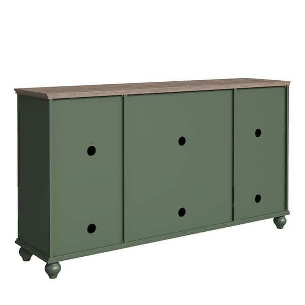 『3年保証』 Vintage FESTIVO Green Sideboard Buffet Storage in. 63 MDF 小物入れ