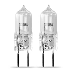 50-Watt T4 Dimmable GY6.35 Halogen 2800K (2-Pack) Bright White BI-Pin Base Decorative 12-Volt Light Bulb