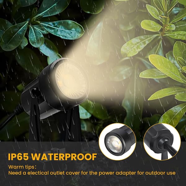 ZXXC 250 Lumens Black ‎Corded Electric Plug in integrated LED