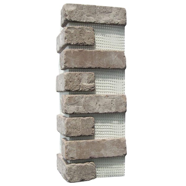 Old Mill Brick Brickwebb Rushmore Thin Brick Sheets - Corners (Box of 3 Sheets) 21 in x 15 in (5.3 linear ft.)