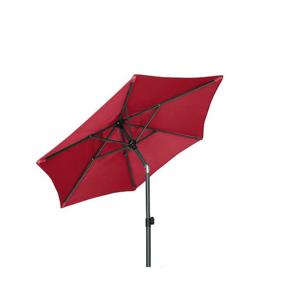aluminum offset patio umbrella BLUU 12 FT Solar Cantilever LED Umbrella with 15 Strip Lights and Center light, Recycled Fabric 36 Month Fade Resistance, lasting shade solution for Umbrella Color:Grey Stylish 9-Ft Market Patio color-navy