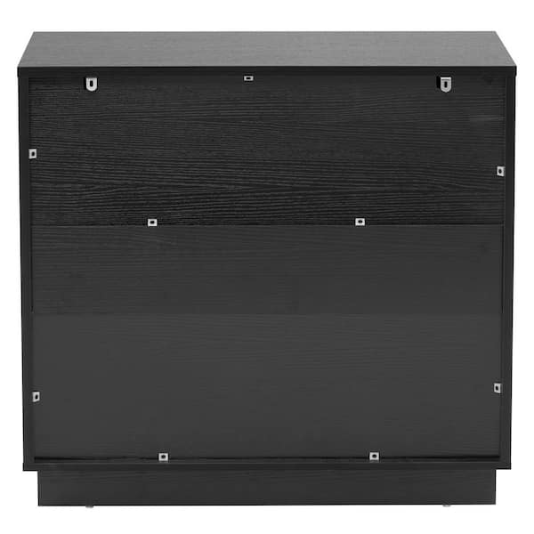 【カデル】cadeal 4drawer chest Karl home Black 4 Drawer 28. 35 in. Wide Chest of Drawers