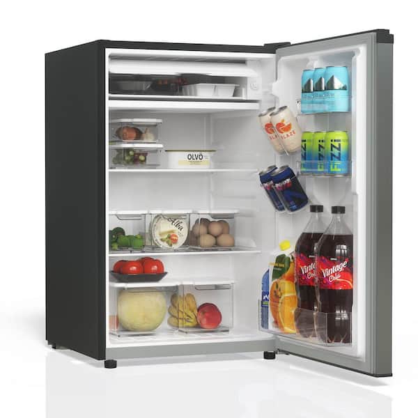 TCL 4.5 cu. ft. Compact Single Door Mini Refrigerator in Silver
