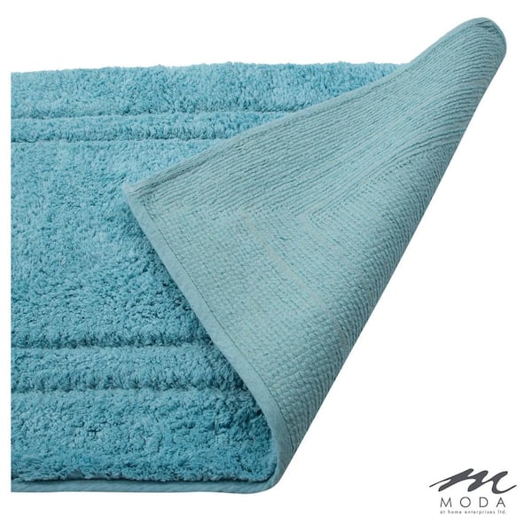 m MODA at home enterprises ltd. COVENTRY BATH MAT 20 in. x 30 in. COTTON LT. BLUE