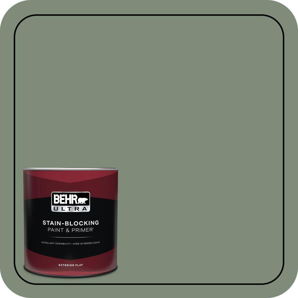 1 qt. #450F-5 Amazon Moss Flat Exterior Paint & Primer price history on PriceWatchPro