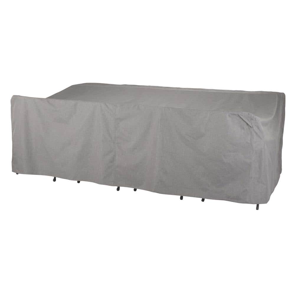 Heather Gray Waterproof Rectangular Patio Dining Set Cover