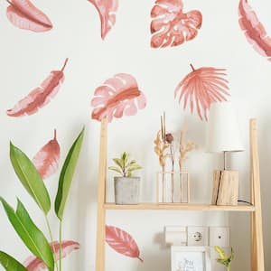 Watercolor Palm Leaf Peel and Stick Wall Decals (set of 10)