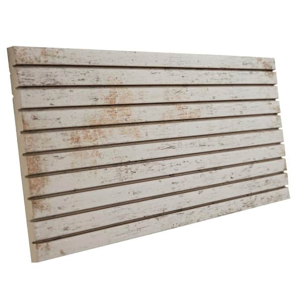 Merola Tile Retro Strata Blanc 7 in. x 14 in. Porcelain Floor and