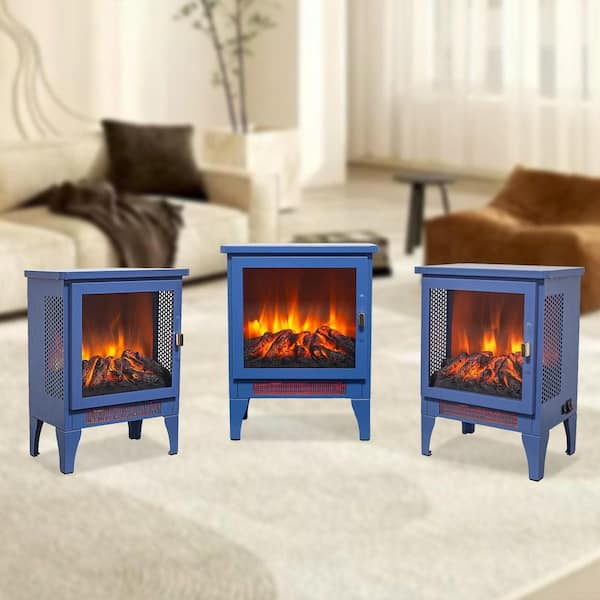 ToolCat 14.2 in. Freestanding Electric Fireplace Stove Heater 400