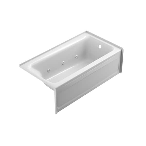 JACUZZI Signature 60 in. W. x 32 in. Whirlpool Bathtub with Right Drain in White with Heater
