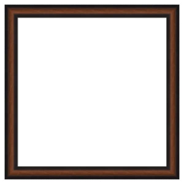 Amanti Art Yale Walnut 27 in. x 27 in. Polystyrene Framed Dry Erase Magnetic Memo Board